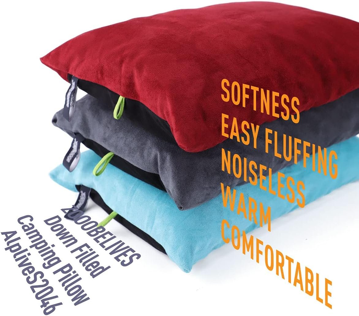 1777463260 ZOOOBELIVES Down Filled Camping Pillow for Travel Washable Soft Cover Small Camp Cushion for Neck Lumbar Support On The Go Ultralight Compressible for Hiking Backpacking AlpliveS2046.jpg