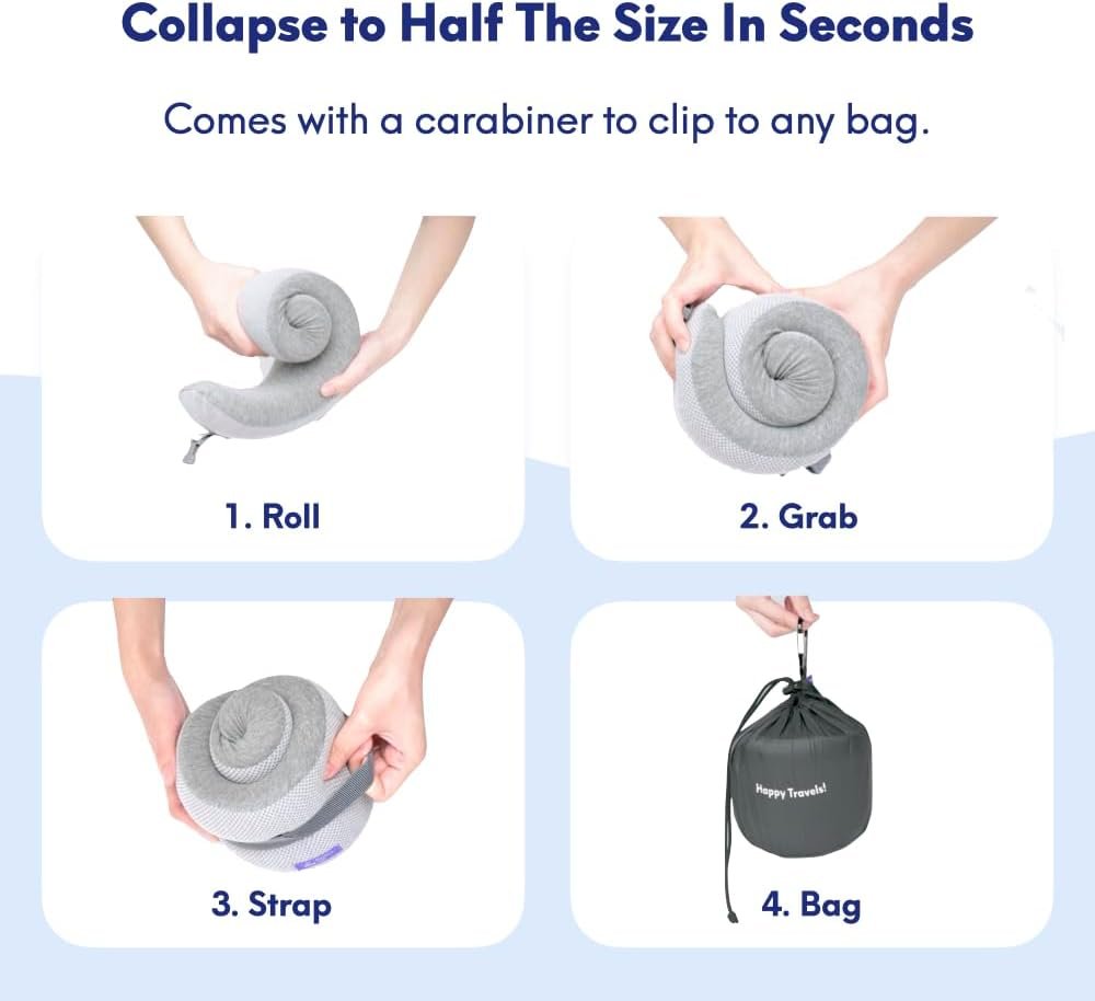 1777465797 C CUSHION LAB Travel Pillow Award Winning Patented Ergonomic Design for Chin Neck Support Memory Foam Neck Pillow Compact Airplane Pillow for Traveling Flight Car Hunter Green Medium.jpg