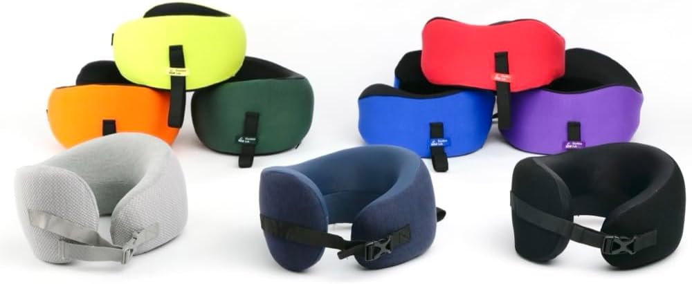 1777465801 C CUSHION LAB Travel Pillow Award Winning Patented Ergonomic Design for Chin Neck Support Memory Foam Neck Pillow Compact Airplane Pillow for Traveling Flight Car Hunter Green Medium.jpg