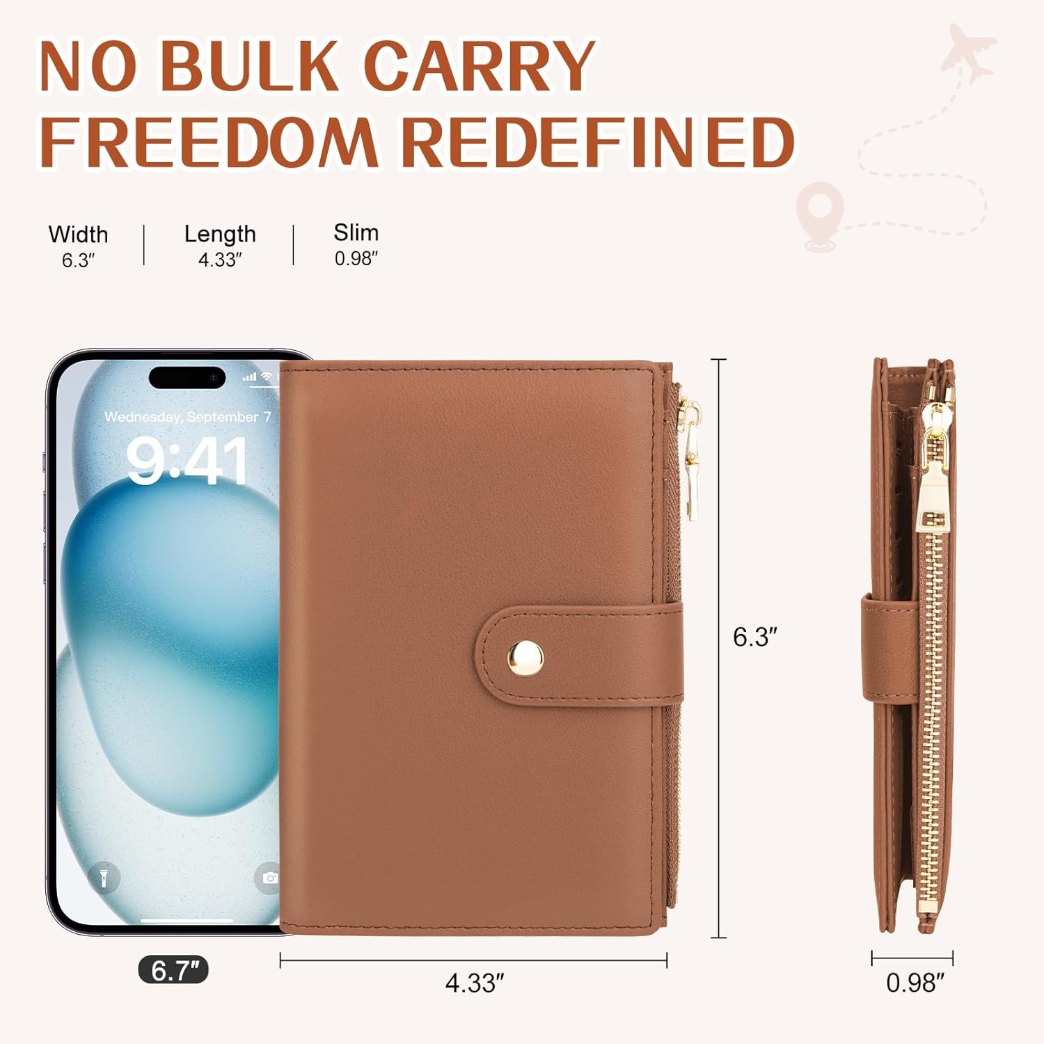 1777469317 Passport Holder for Travel Women RFID Blocking Passport Wallet with Airtag Slot PU Leather Passport Cover Travel Wallet with Zippered Coins Pocket for Travel Essentials.jpg