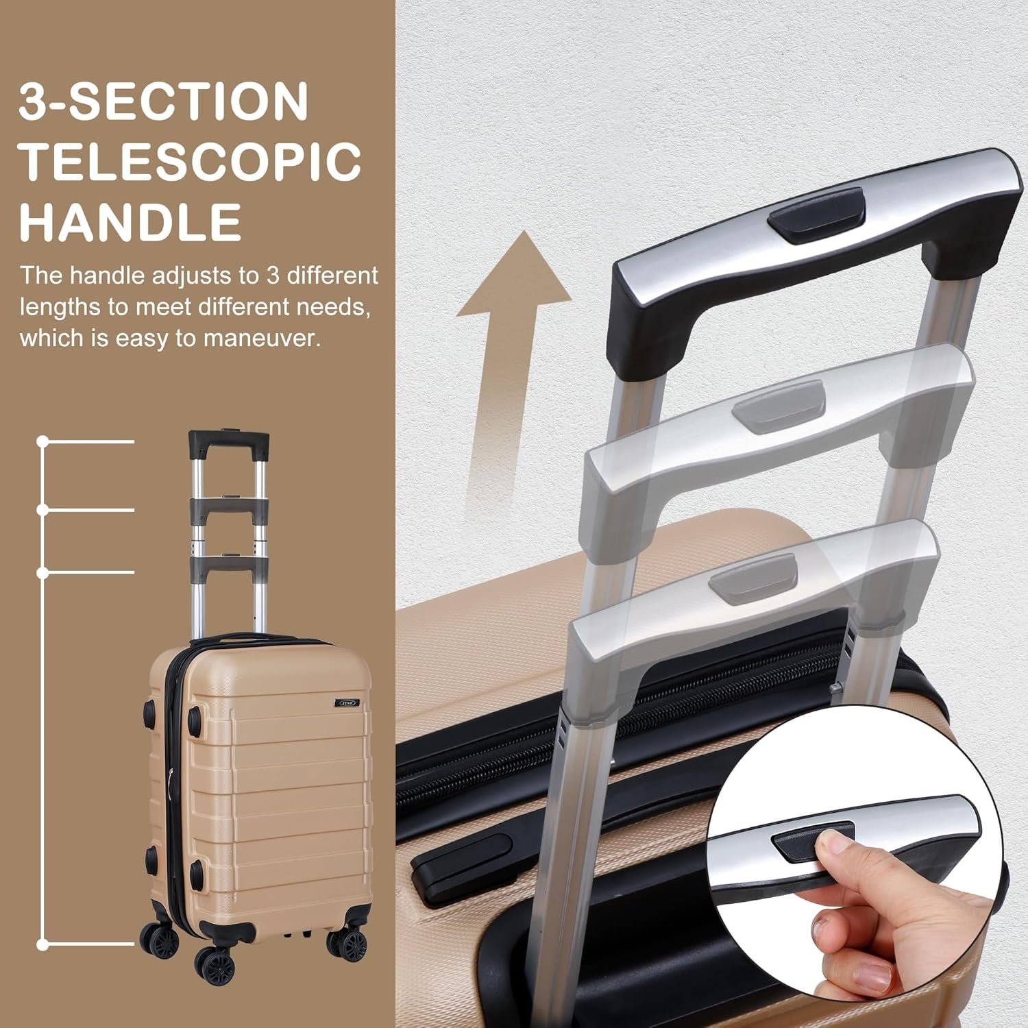1777471356 SUPER DEAL 21 Inch Expandable Suitcase Hardside Carry On Travel Luggage with Spinner Wheels Height Adjustable Handle Champagne.jpg