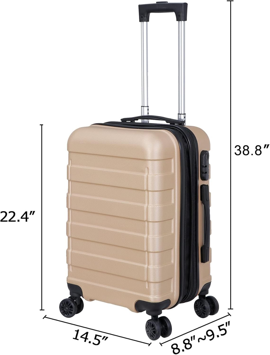 1777471360 SUPER DEAL 21 Inch Expandable Suitcase Hardside Carry On Travel Luggage with Spinner Wheels Height Adjustable Handle Champagne.jpg