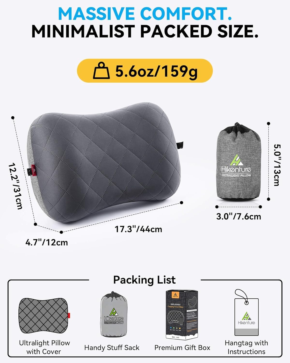 1777472337 Hikenture Camping Pillow with Removable Cover Ultralight Inflatable Pillow for Neck Lumbar Support Upgrade Backpacking Pillow Washable Travel Air Pillows for Camping Hiking Backpacking.jpg