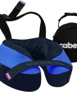 Cabeau Travel Neck Pillows for Airplanes – The Neck’s Evolution, TNE S3 – Supportive Memory Foam Design for Long Haul Flights – Attachable Seat Straps and 360° Support (Sydney Blue)