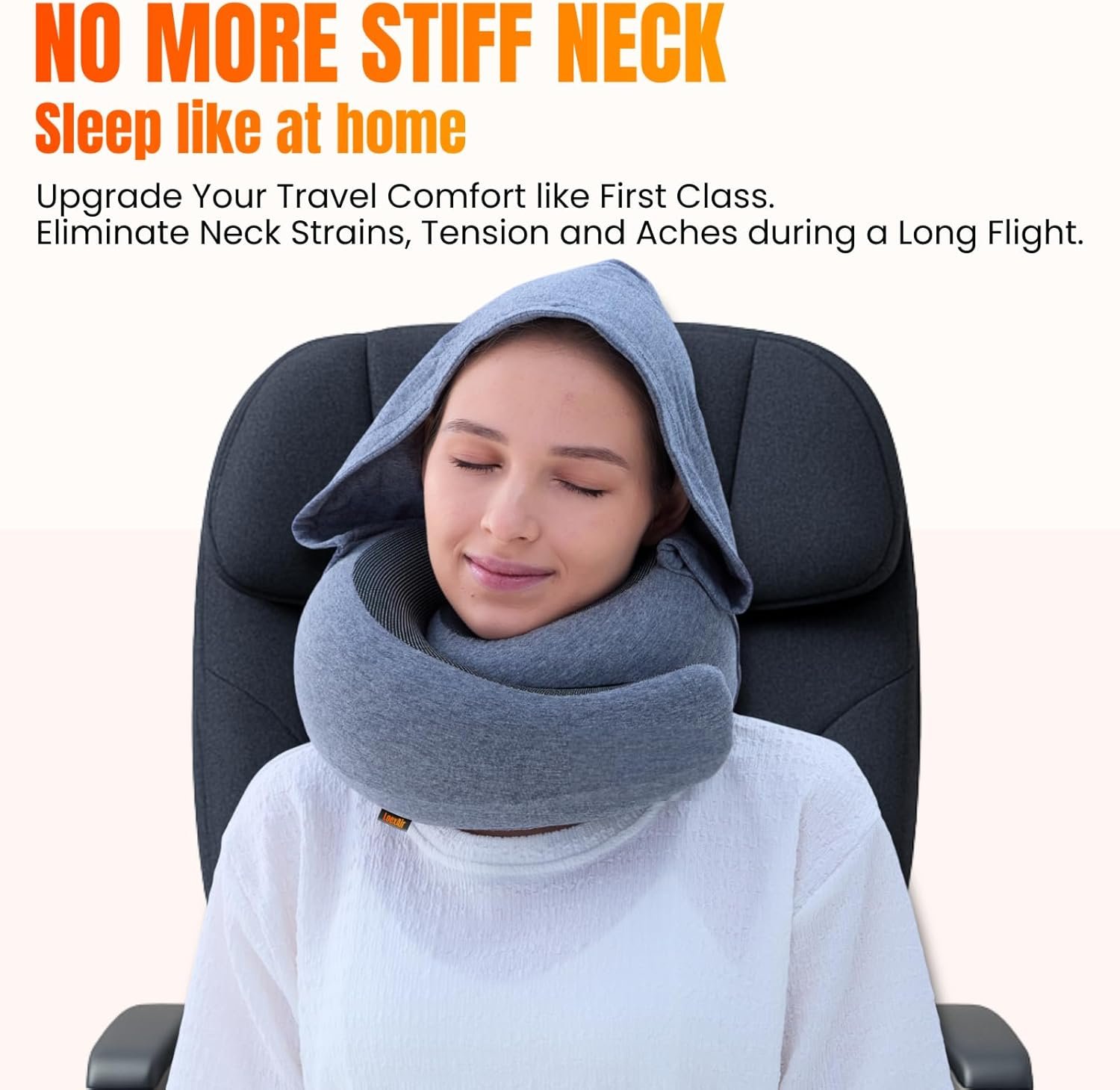 1777477288 LOEXAIR™ Hooded Pro Travel Pillow Memory Foam Neck Support Pillow for Airplane Flight Super Soft Pure Cotton Fabric Maximum Privacy Light Block Design Lightweight Full Travel Kit Light Grey.jpg