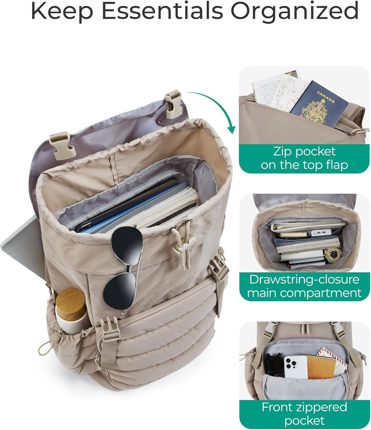 1777478134 BAGSMART College Laptop Backpack Large Opening Travel Backpack for Women Outdoor Backpack for 15.6 Inch Laptop Beige.jpg