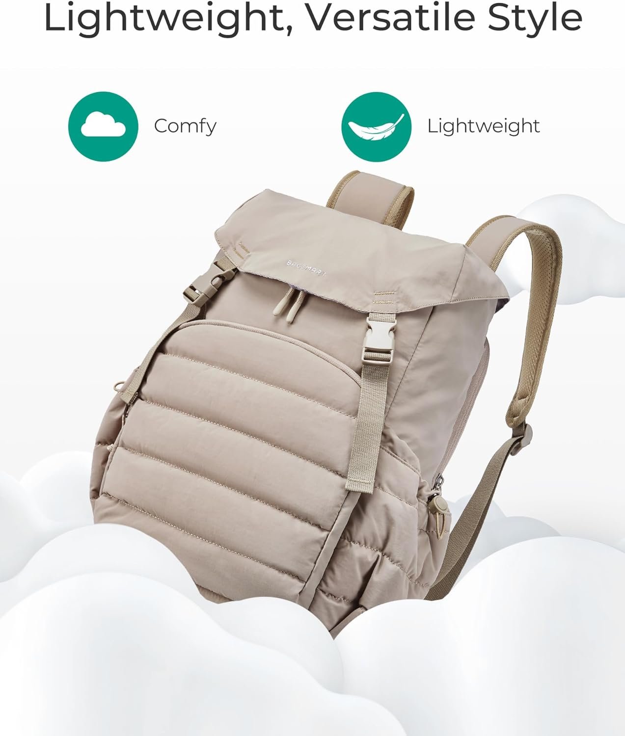 1777478136 BAGSMART College Laptop Backpack Large Opening Travel Backpack for Women Outdoor Backpack for 15.6 Inch Laptop Beige.jpg