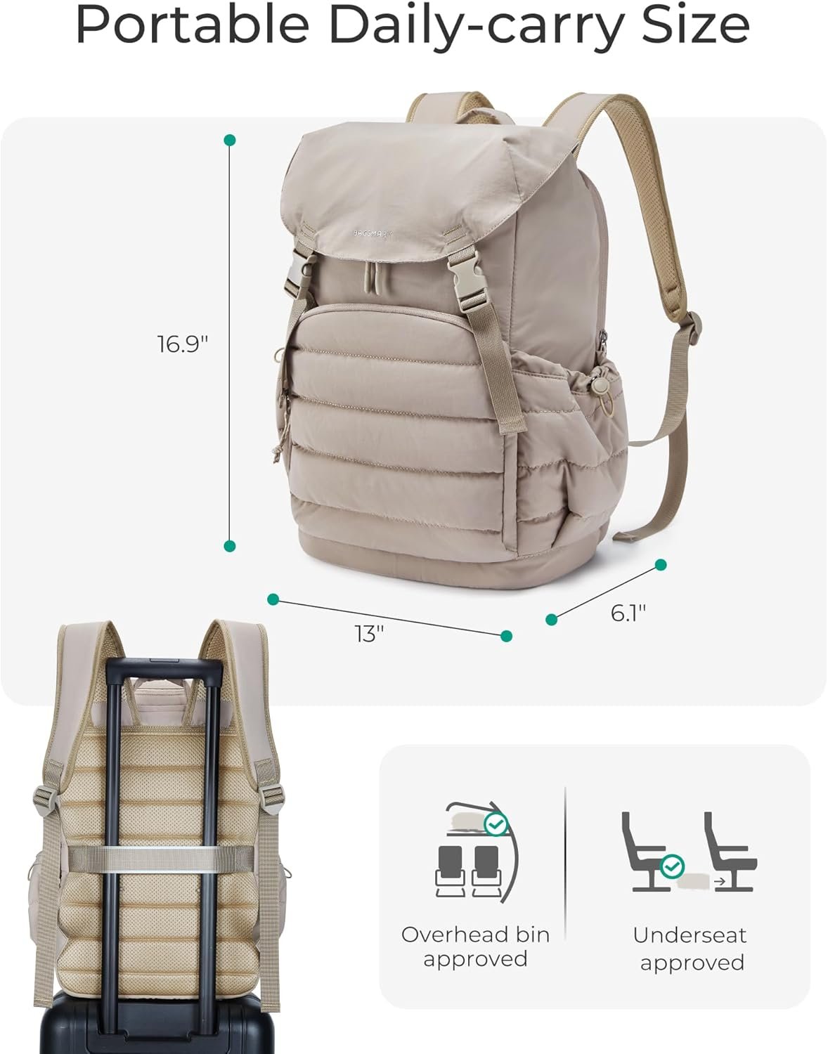 1777478142 BAGSMART College Laptop Backpack Large Opening Travel Backpack for Women Outdoor Backpack for 15.6 Inch Laptop Beige.jpg
