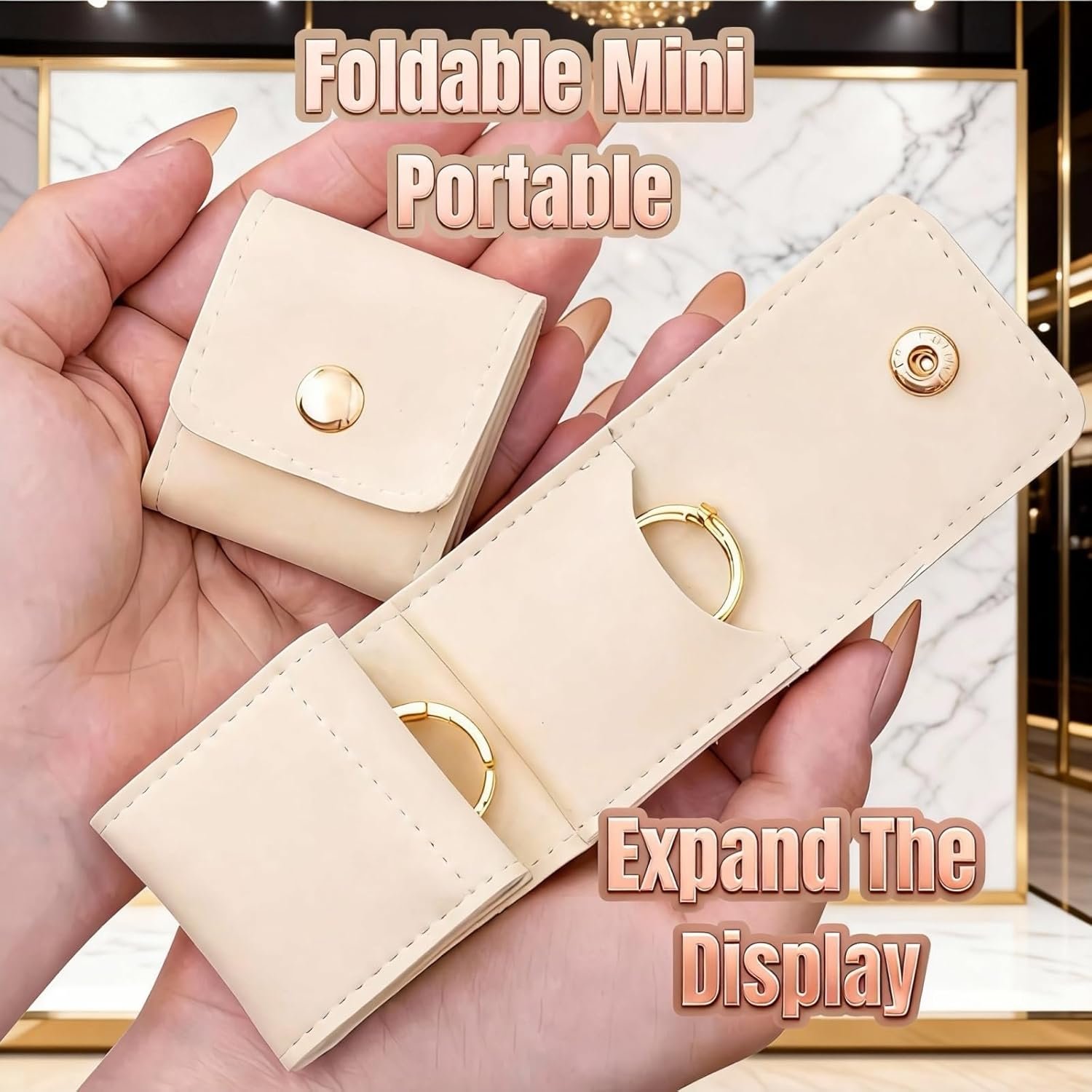 1777480077 Mini Travel Jewelry Bag Mini Jewelry Travel Case Multifunctional Folding with Buckle Portable Jewelry Pouch for Travel Essentials Earrings Rings Necklaces White1.jpg