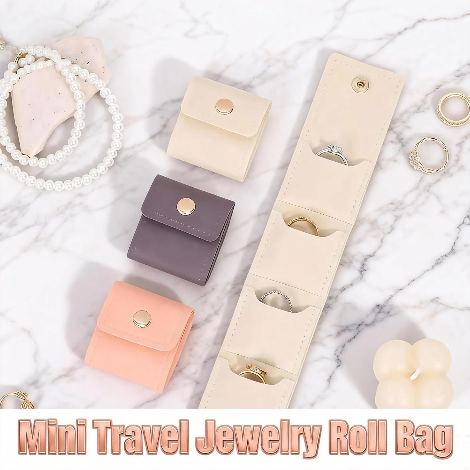 1777480084 Mini Travel Jewelry Bag Mini Jewelry Travel Case Multifunctional Folding with Buckle Portable Jewelry Pouch for Travel Essentials Earrings Rings Necklaces White1.jpg