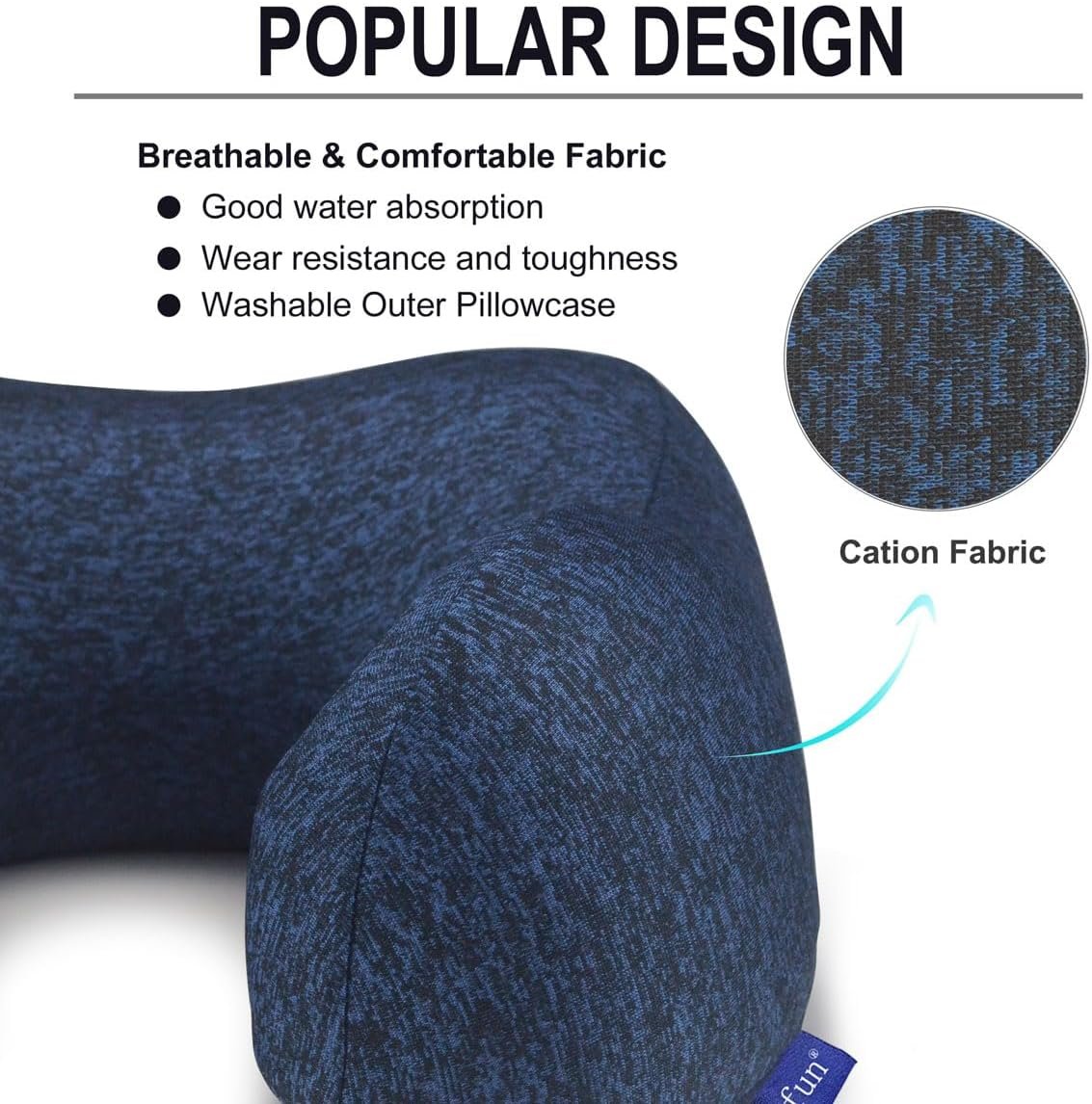 1777482371 napfun Neck Pillow for Traveling Upgraded Travel Neck Pillow for Airplane 100 Pure Memory Foam Travel Pillow for Flight Headrest Sleep Portable Plane Accessories Blue.jpg
