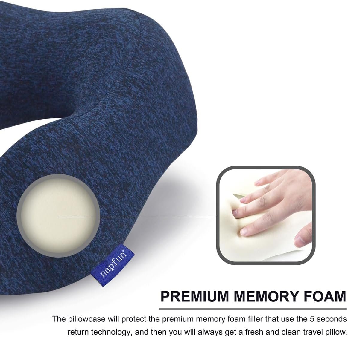 1777482373 napfun Neck Pillow for Traveling Upgraded Travel Neck Pillow for Airplane 100 Pure Memory Foam Travel Pillow for Flight Headrest Sleep Portable Plane Accessories Blue.jpg