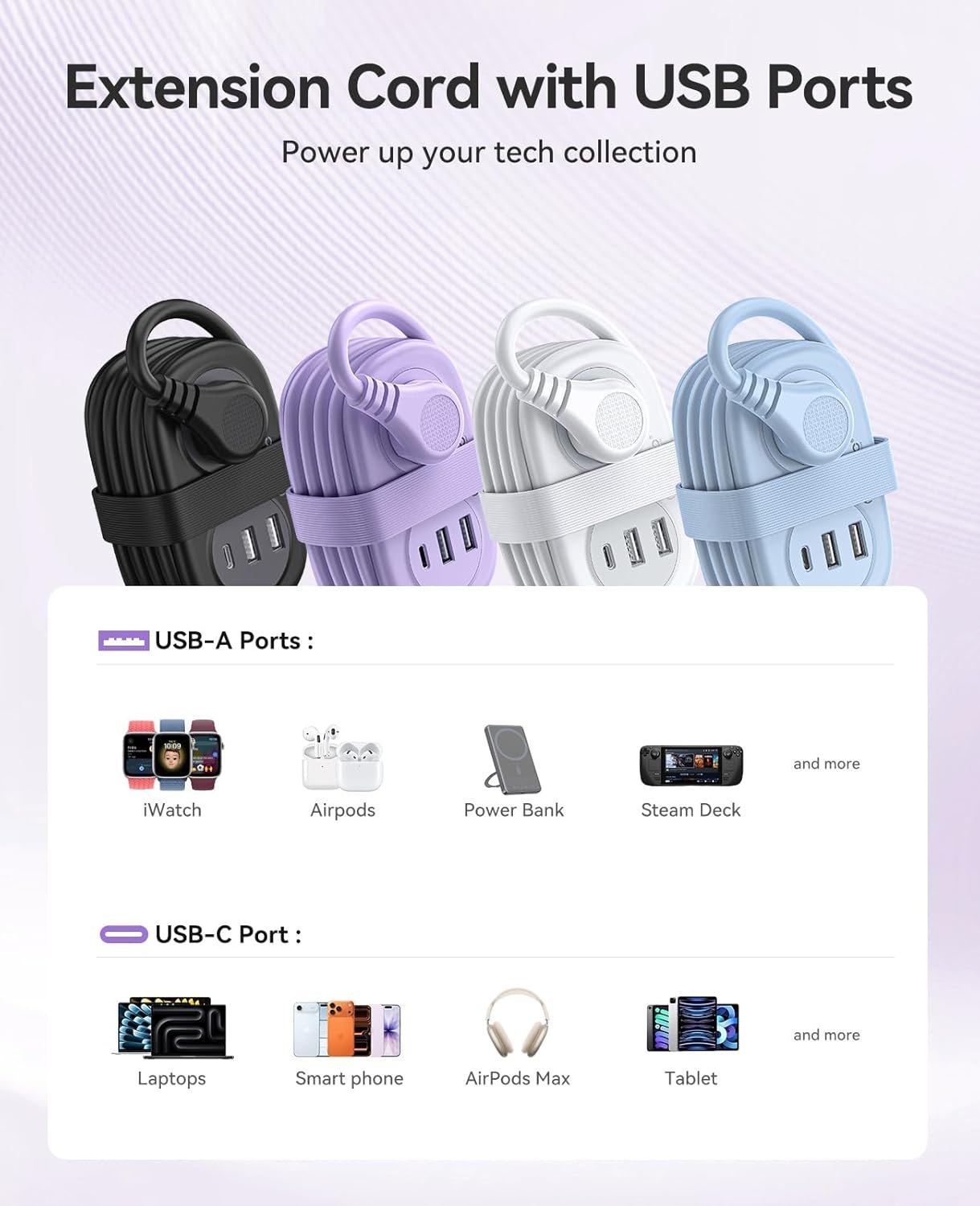1777484638 ORICO Cruise Approved Power Strip for Travel 5 in 1 Extension Cord with 2 AC Outlets 2 USB A and 1 USB C Ports 3.7 ft Flat Plug Wrapped Around Power Strip for Cruise Office Hotel Home AP3.jpg