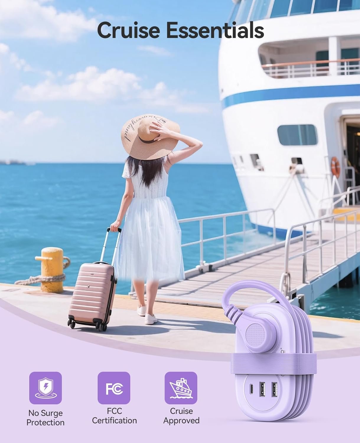 1777484640 ORICO Cruise Approved Power Strip for Travel 5 in 1 Extension Cord with 2 AC Outlets 2 USB A and 1 USB C Ports 3.7 ft Flat Plug Wrapped Around Power Strip for Cruise Office Hotel Home AP3.jpg