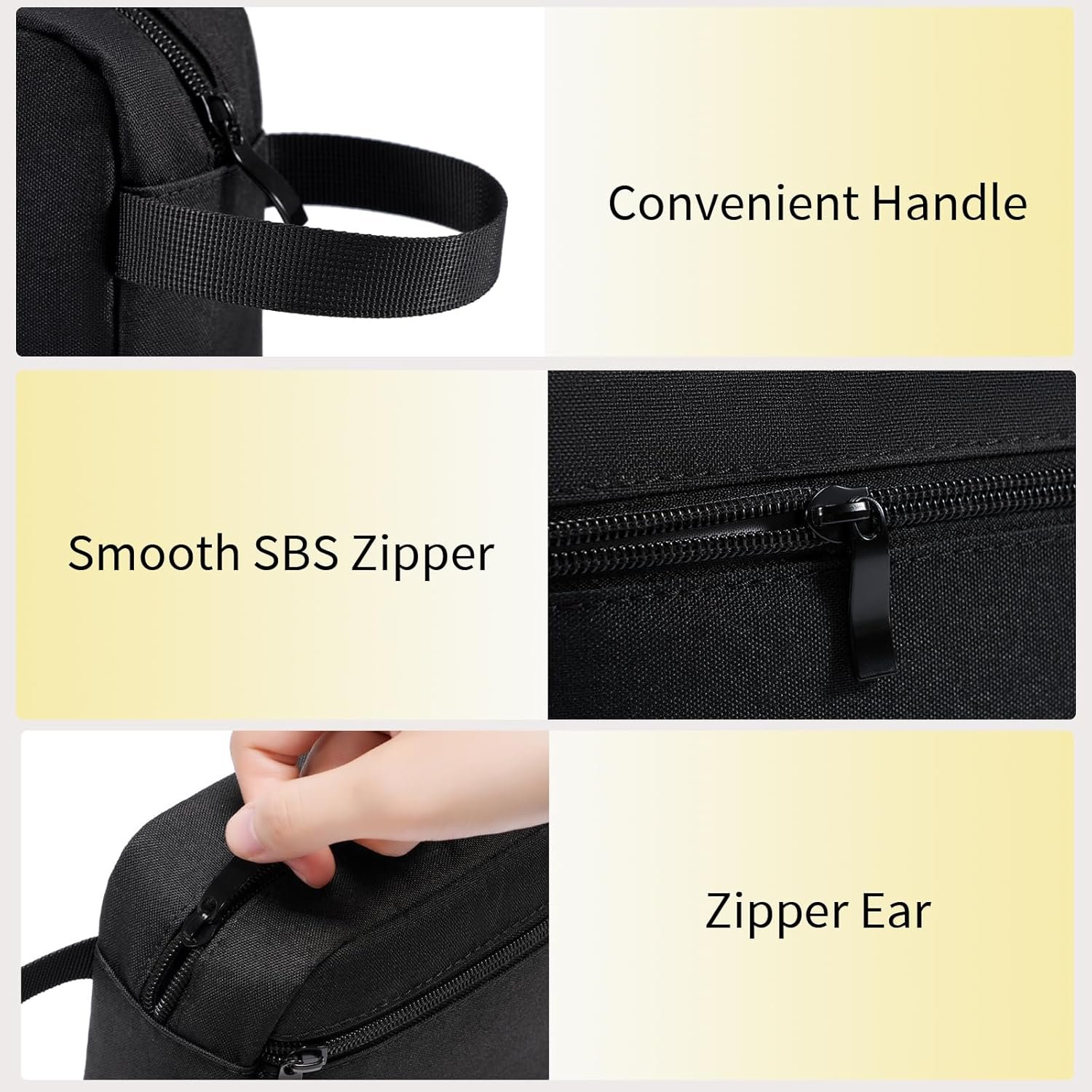 1777490258 Travel Toiletry Bag Small Cosmetic Bag Hanging Water Resistant Organizer for Men Women Ideal for Makeup Shaving Kit Gym Essentials Travel Accessories Black.jpg