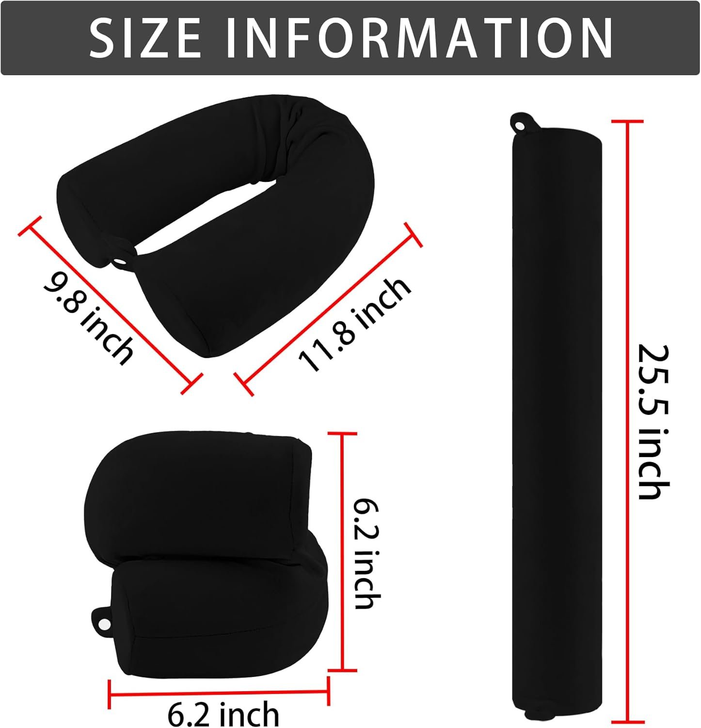 2 Pack Travel Pillow Twist Memory Foam Neck Support Adjustable Neck Pillow for Traveling Airplane Train Bus or at Home Adjustable Neck Bendable Roll Pillow for Chin.jpg