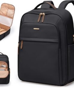 22L Travel Backpack for Women & Men,Carry On Bag for Airplanes Personal Item Laptop Backpack,17.3 Inch,Black