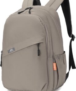 40x30x15cm Personal Item Bag Travel Backpack Carry On Flight Approved with Anti-Theft Pocket Water-resistant Casual Daypack for Weekender Business Hiking,Beige