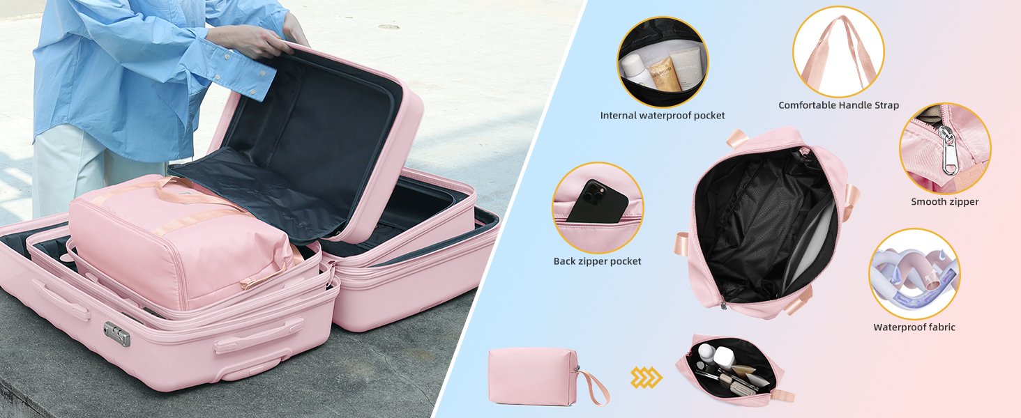 The luggage nest easily inside each other to save more space for you！