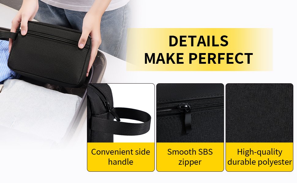 Features smooth zippers, reinforced seams, and a sturdy hanging hook for longevity.