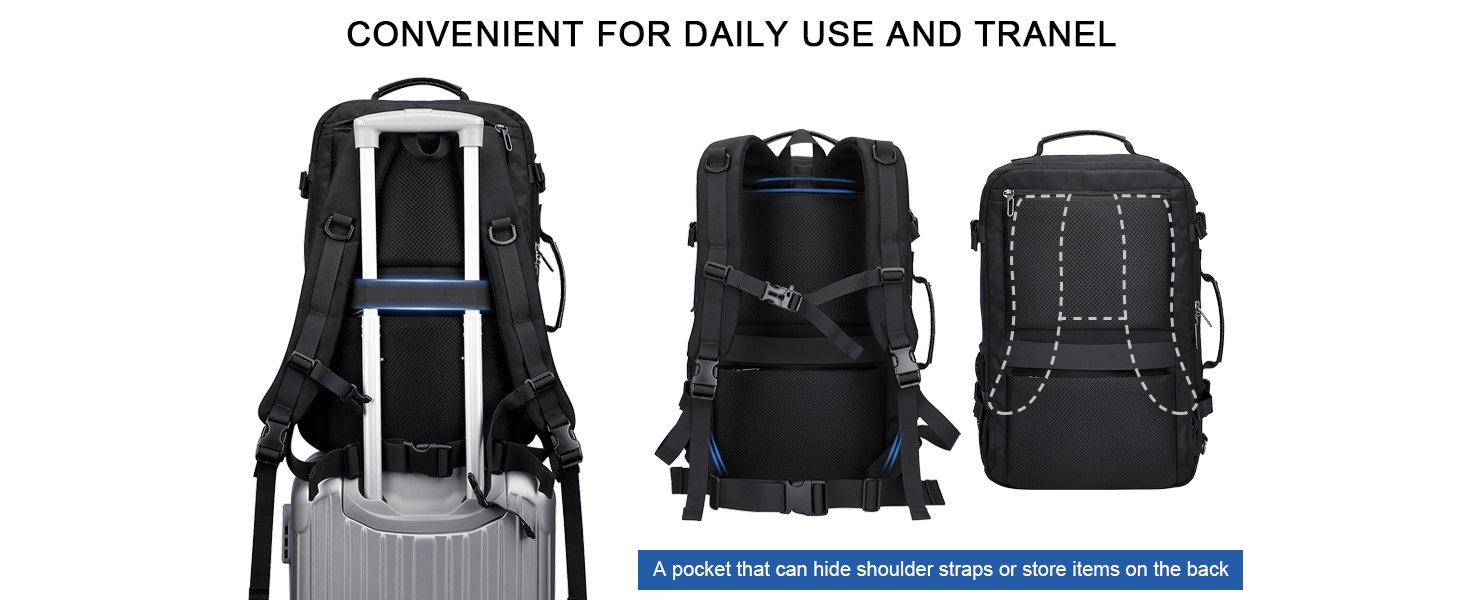 WITZMAN Carry On Travel Backpack for Men