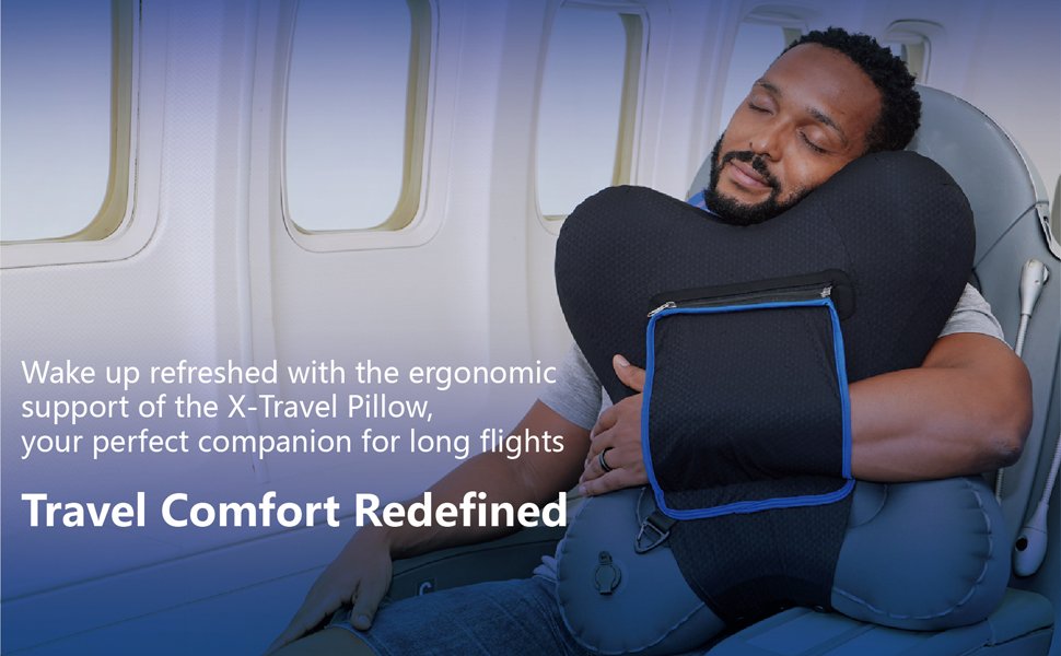 Wake up refreshed with the ergonomic support of the X-Travel Pillow