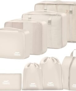 8 Set Packing Cubes for Travel Suitcase Organizer Bags Luggage Packing Cubes Set Travel Essentials Accessories Gifts for Women