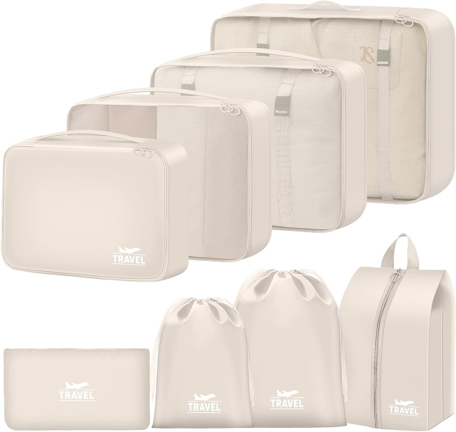 8 Set Packing Cubes for Travel Suitcase Organizer Bags Luggage Packing Cubes Set Travel Essentials Accessories Gifts for Women