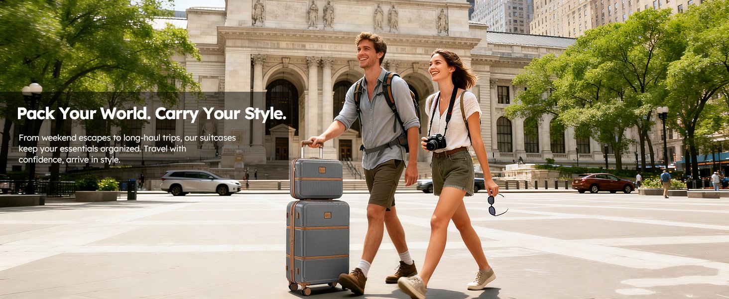 checked luggage hardshell suitcase