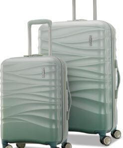 American Tourister Cascade Hardside Luggage with Spinner Wheels, 2PC SET 20/24, Sage Green