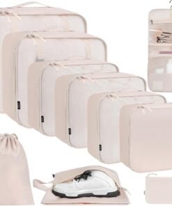 BAGAIL 6 Set/8 Set/10 Set Packing Cubes Various Sizes Packing Organizer for Travel Accessories Luggage Carry On Suitcase