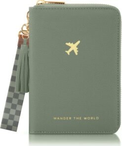 Beautiful Passport Holder for Travel with Wristlet Strap - All-in-One Wallet for Women with Card Slots and Tassel Keychain - Perfect RFID Blocking Case to Keep Your Travel Documents Organized & Safe