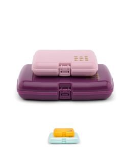 Caboodles Care Pack + Lil Bit Set, Pink & Violet, Travel Organizers for Makeup, Snap-Tight Latch for Mess-Free Travel, Compact Size