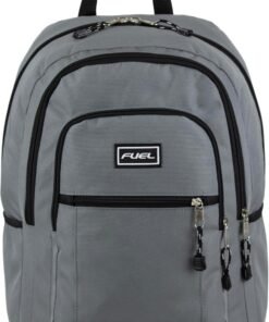 FUEL Laptop Durable Hiking Travel Commuter Carry On Casual Daypack Classic Bag Backpack, Grey