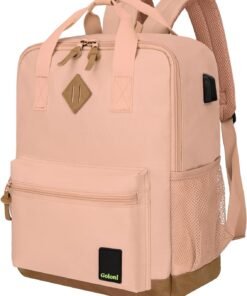 Goloni Classic Backpack with USB Charging Port,Water Resistant Travel Backpack for Men & Women,Laptop Backpack Flight Carry On