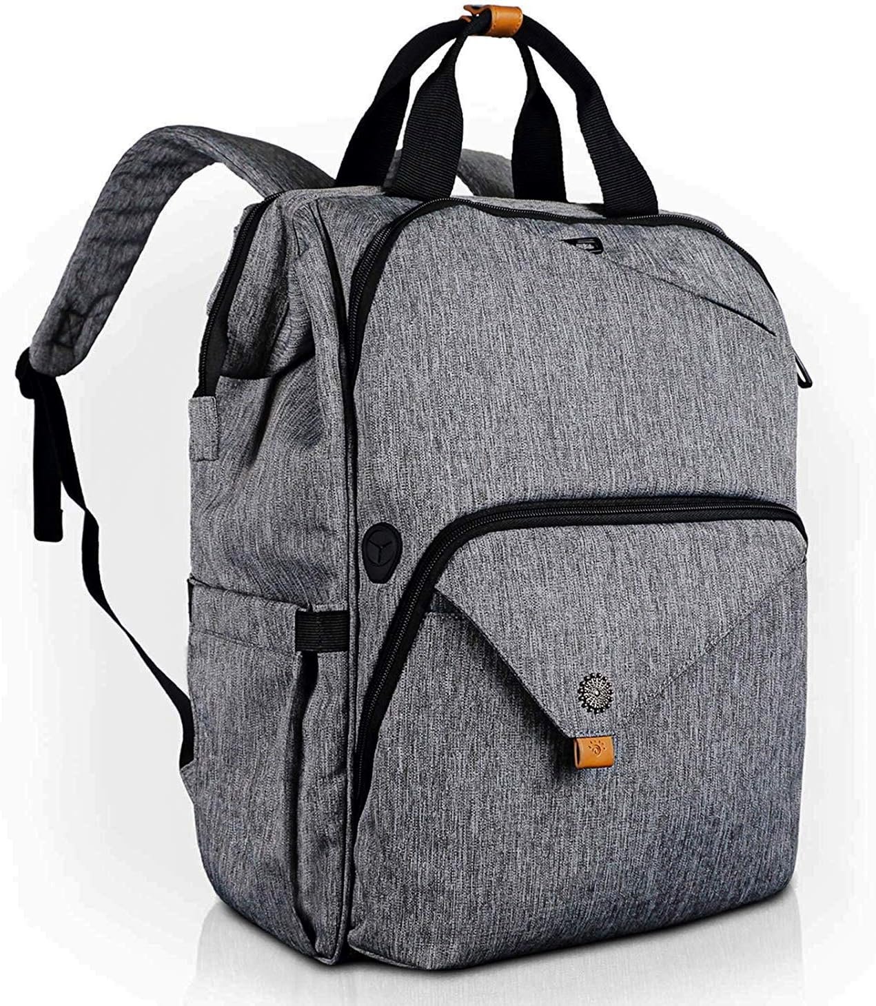 Hap Tim Laptop Backpack 15.6/14/13.3 Inch Laptop Bag Travel Backpack for Women/Men Waterproof School Computer Bag Large Capacity Bookbag for College/Travel/Business (7651EU), Grey, 15.6 inches, Casual
