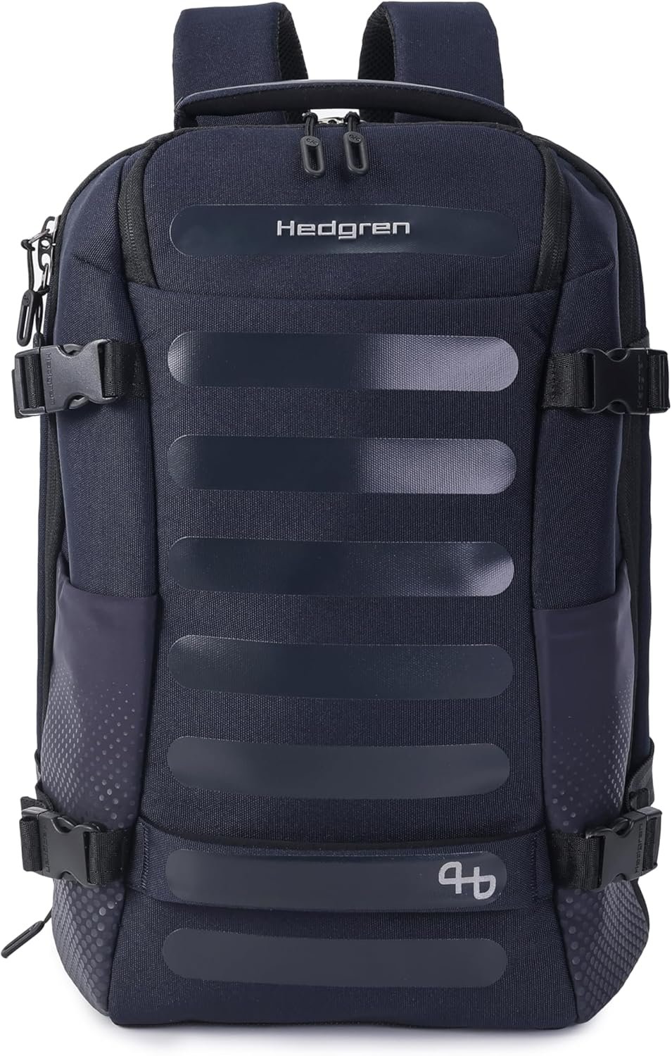 Hedgren TRIP Travel Backpack – Expandable, Water-Repellent RPET with RFID Blocking, Laptop & Clothing Compartments, Rain Cover & Smart Sleeve for Carry-On - 28.5 L (Peacoat Blue)