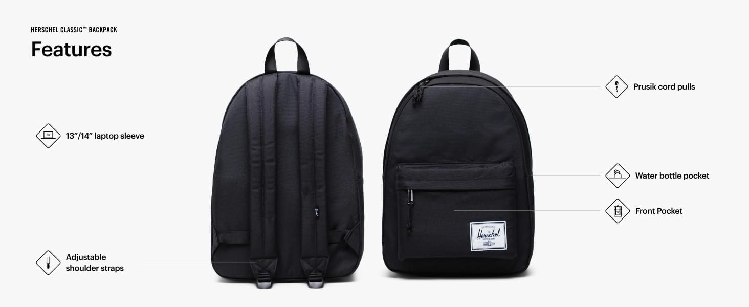Herschel Supply Co. Unisex Classic Backpack Black 26L.jpg