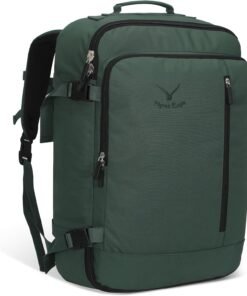 Hynes Eagle Carry on Backpack 38L Large Travel Backpack for Women Flight Approved Weekender Bag Laptop Backpack Men 15 inches Oliver Green