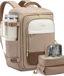 LOVEVOOK 40L Travel Backpack for Women, TSA Approved Carry On Backpack with 3 Packing Cubes, Personal Item Bag Fits 17" Laptop, Water-resistant Carry On Bag for Airplanes
