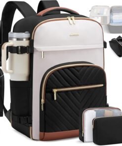 LOVEVOOK Travel Backpack for Women,35L Carry On Backpack for Airplanes,15.6 Inch Laptop Personal Item Travel Bag,TSA Approved Carry On Luggage,Waterproof Weekender Business Hiking Bag