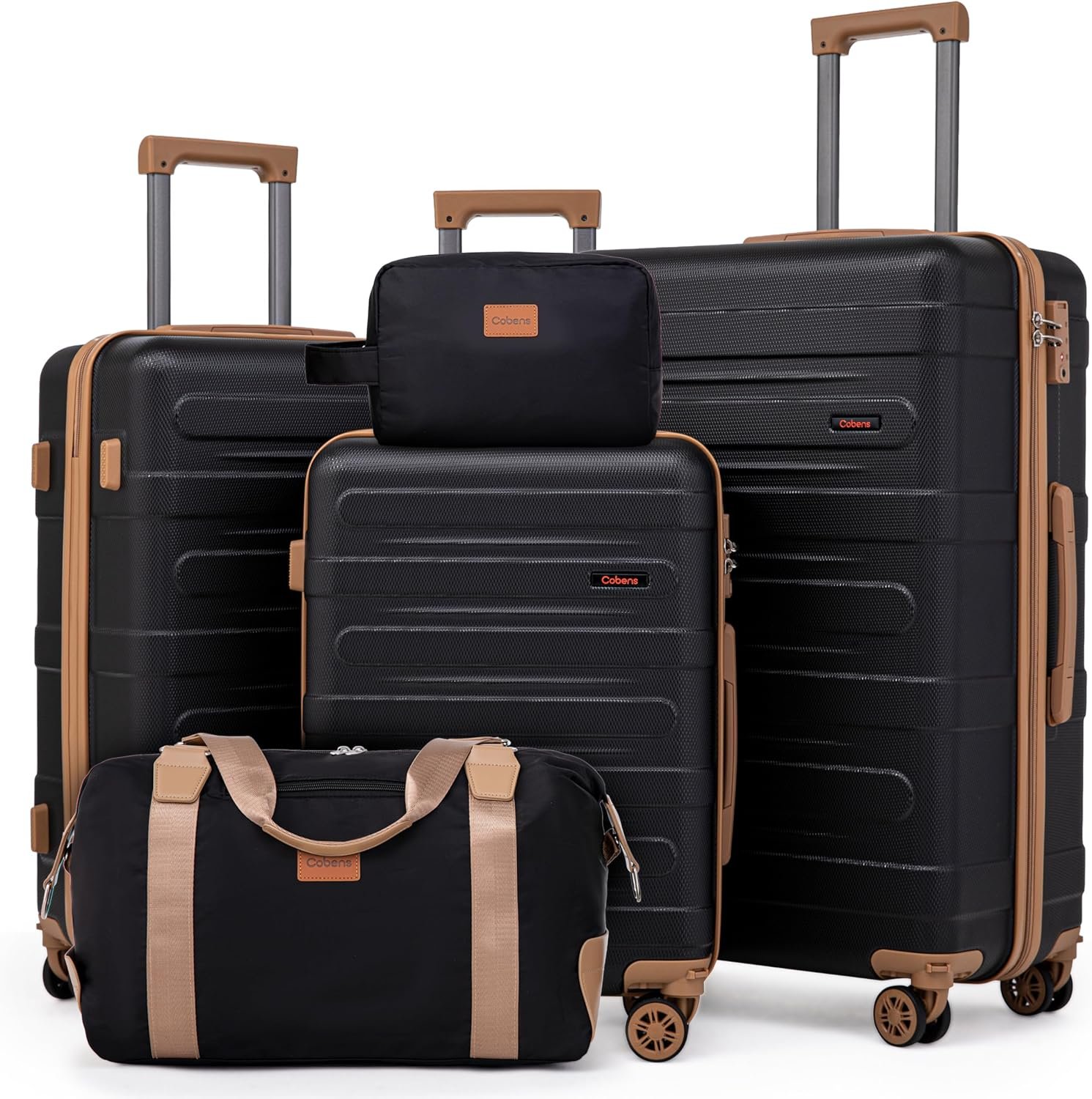 Luggage Sets 5 Piece Durable Suitcase Set with Spinner Wheels, Hard Shell Carry on Luggage with TSA Lock, Large Checked Travel Suitcases for Men and Women