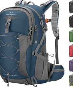 Maelstrom Hiking Backpack,Camping Backpack,40L Waterproof Hiking Daypack with Rain Cover,Lightweight Travel Backpack,Blue