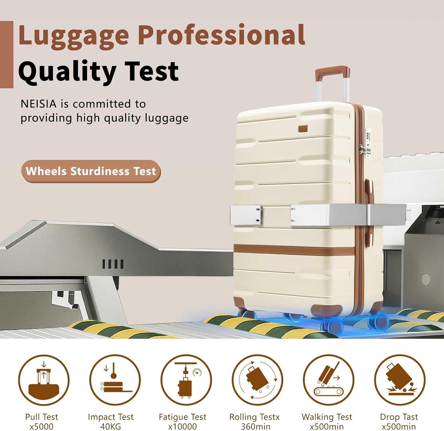 NEISIA Luggage Sets 3 Piece with TSA Lock Hardside PCABS Carry On Suitcase with Spinner Wheels Lightweight Rolling Travel Luggage Sets with YKK Zippers Beige.jpg