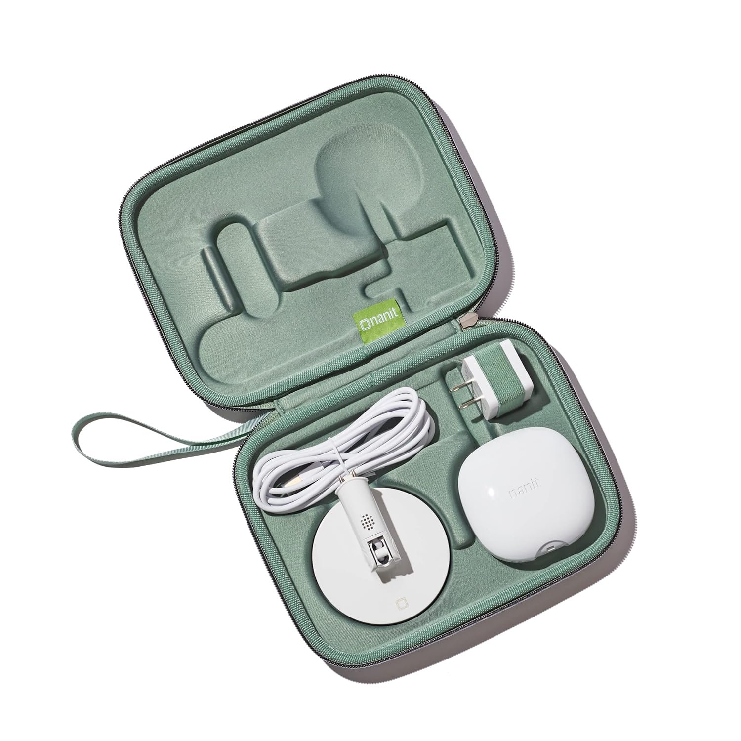 Nanit Travel Case – Protective Hard Shell Carrying Case Pro Baby Monitor and Multi Stand Travel Accessory Green.jpg