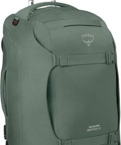 Osprey Sojourn Shuttle 30"/100L Wheeled Duffel Luggage – Rugged, High-Capacity Travel Bag with Oversized Wheels and Reinforced Frame – Built for Long-Haul Travel and Gear Protection, Koseret Green