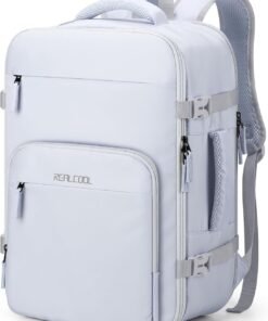 RealCool Travel Backpack for Women Men - Gift for Travelers, Students & Professionals, 15.6 Inch Laptop Carry On Backpack, TSA Flight Approved, College School Business Weekender Daypack -Blue