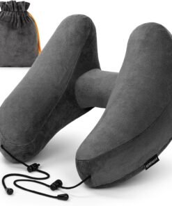 Rewondah Inflatable Travel Pillow for Sleeping Airplane - Inflatable Neck Pillow for Traveling on Plane with Washable Cover, Blow up Neck Travel Pillow for Airplanes, Cars - Portable and Comfortable