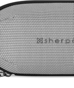 Sherpani Mini Co-Pilot, Travel Cable Bag, Cord Storage Organizer, Small Tech Pouch, Accessory Carrying Case, Travel Gift for Women (Sterling)