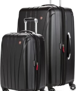 SwissGear 7585 Hardside Expandable Luggage with Spinner Wheels, Black, 2-Piece Set (19/27)